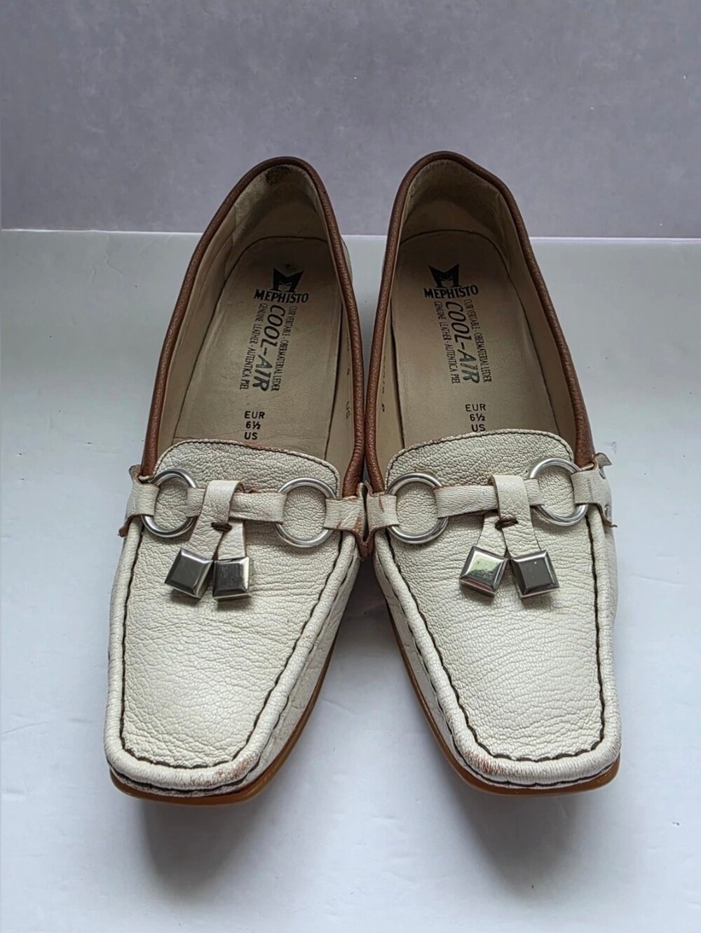 MEPHISTO COOL AIR DORIS BUTTERFLY Women Loafer/Moccasin Distressed Paint ! Sz 9